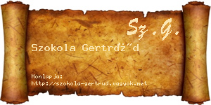 Szokola Gertrúd névjegykártya